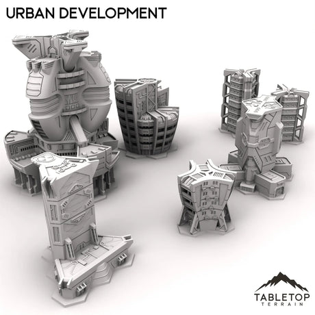 Tabletop Terrain Terrain Full Set HEXTECH Urban Expansion Trinity City  - 6mm
