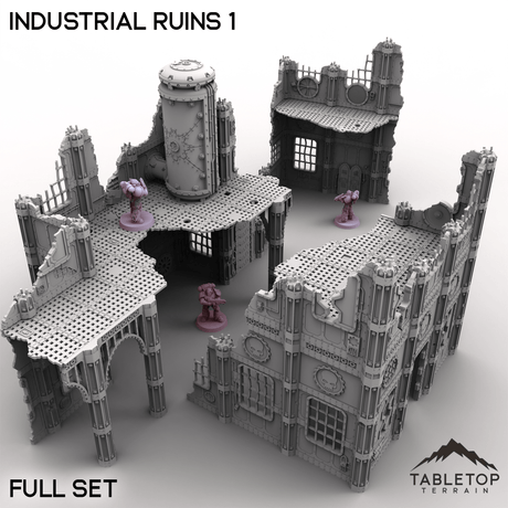 Tabletop Terrain Terrain Full Set Industrial Ruins 1