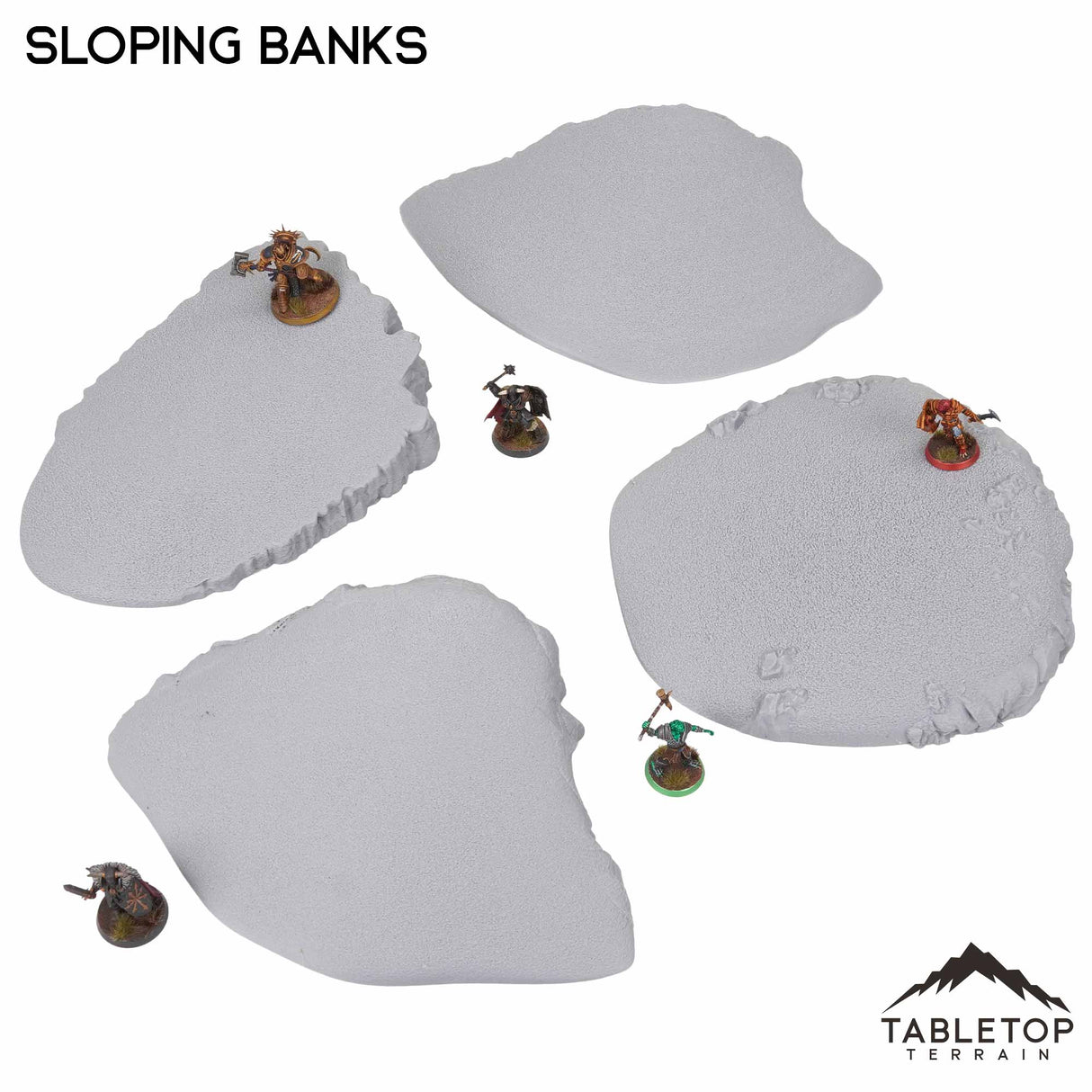 Tabletop Terrain Terrain Full Set Sloping Banks Wargaming Hills