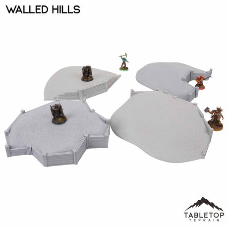 Tabletop Terrain Terrain Full Set Walled Hills Wargaming Hills