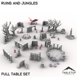 Tabletop Terrain Terrain Full Table Set / 32mm Ruins and Jungles