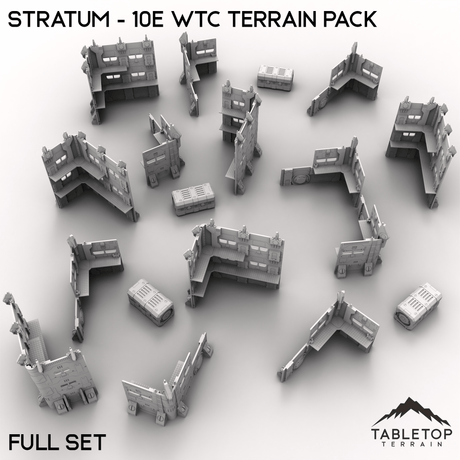 Tabletop Terrain Terrain Full Tournament Set Stratum - 10e WTC Terrain Pack