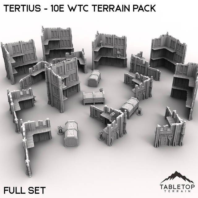 Tabletop Terrain Terrain Full Tournament Set Tertius - WTC compatible Terrain Pack