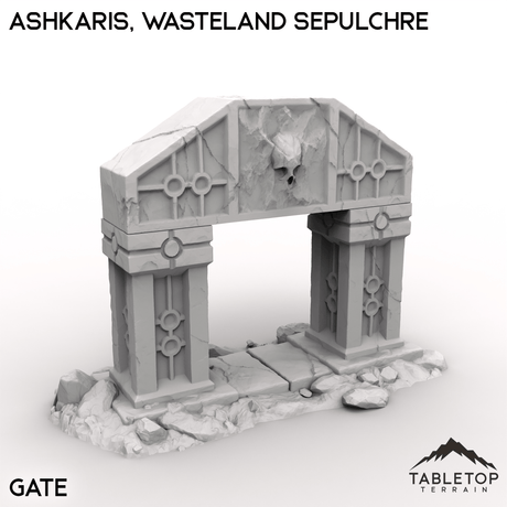 Tabletop Terrain Terrain Gate / 28/32mm Ashkaris, Wasteland Sepulchre