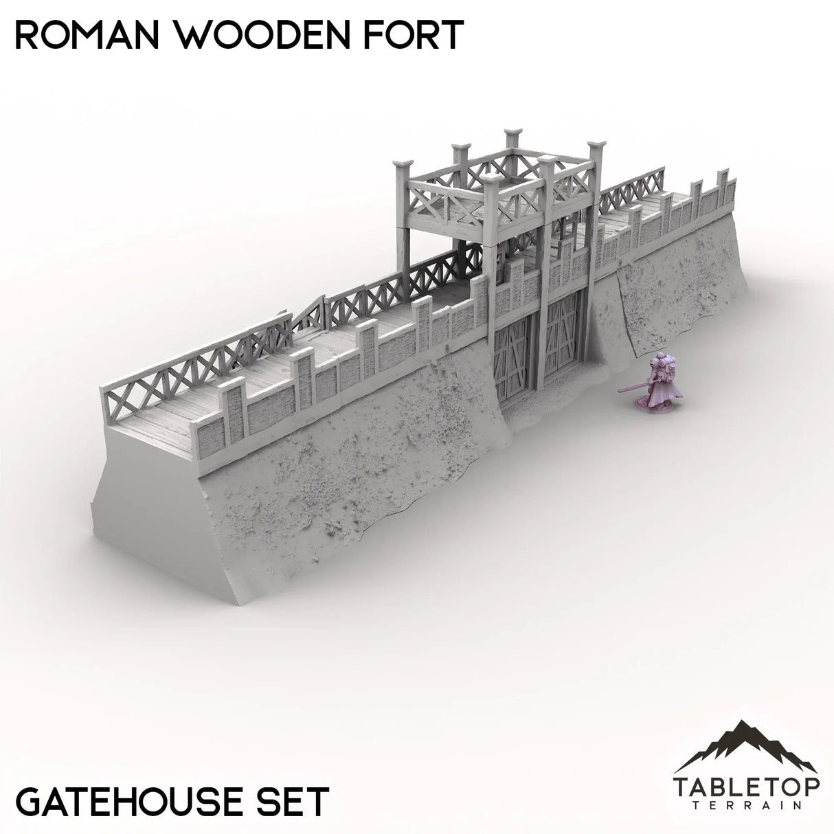 Tabletop Terrain Terrain Gatehouse / 32mm Roman Wooden Fort