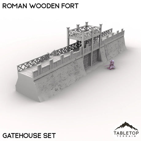 Tabletop Terrain Terrain Gatehouse / 32mm Roman Wooden Fort