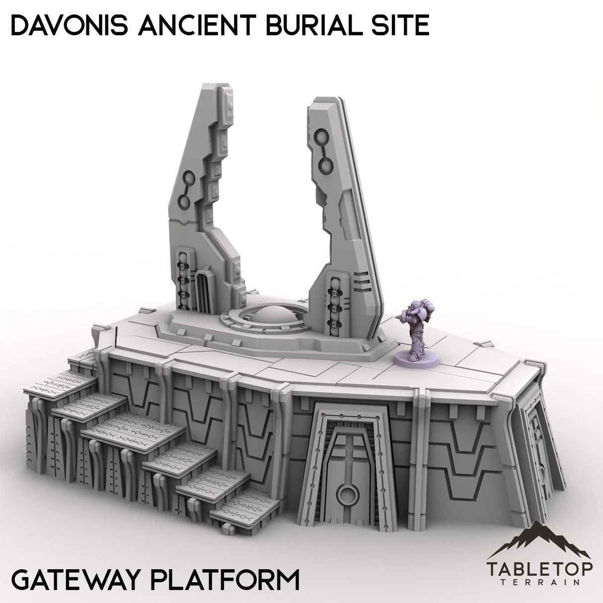 Tabletop Terrain Terrain Gateway Platform / 28/32mm Davonis Ancient Burial Site