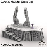 Tabletop Terrain Terrain Gateway Platform / 28/32mm Davonis Ancient Burial Site