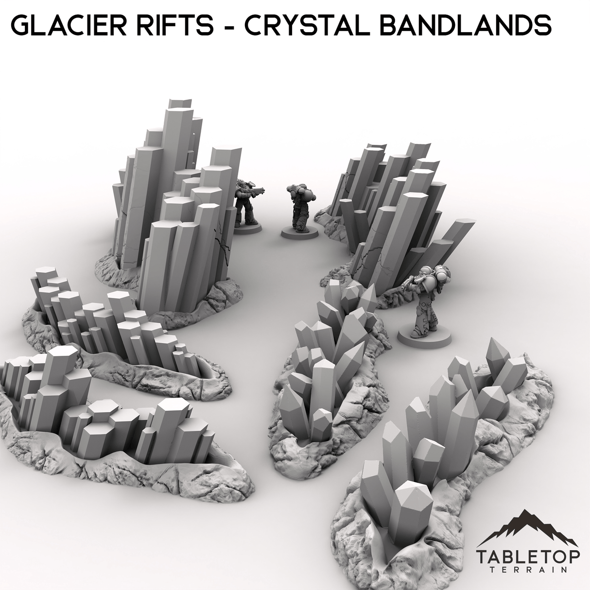 Tabletop Terrain Terrain Glacier Rifts - Crystal Bandlands