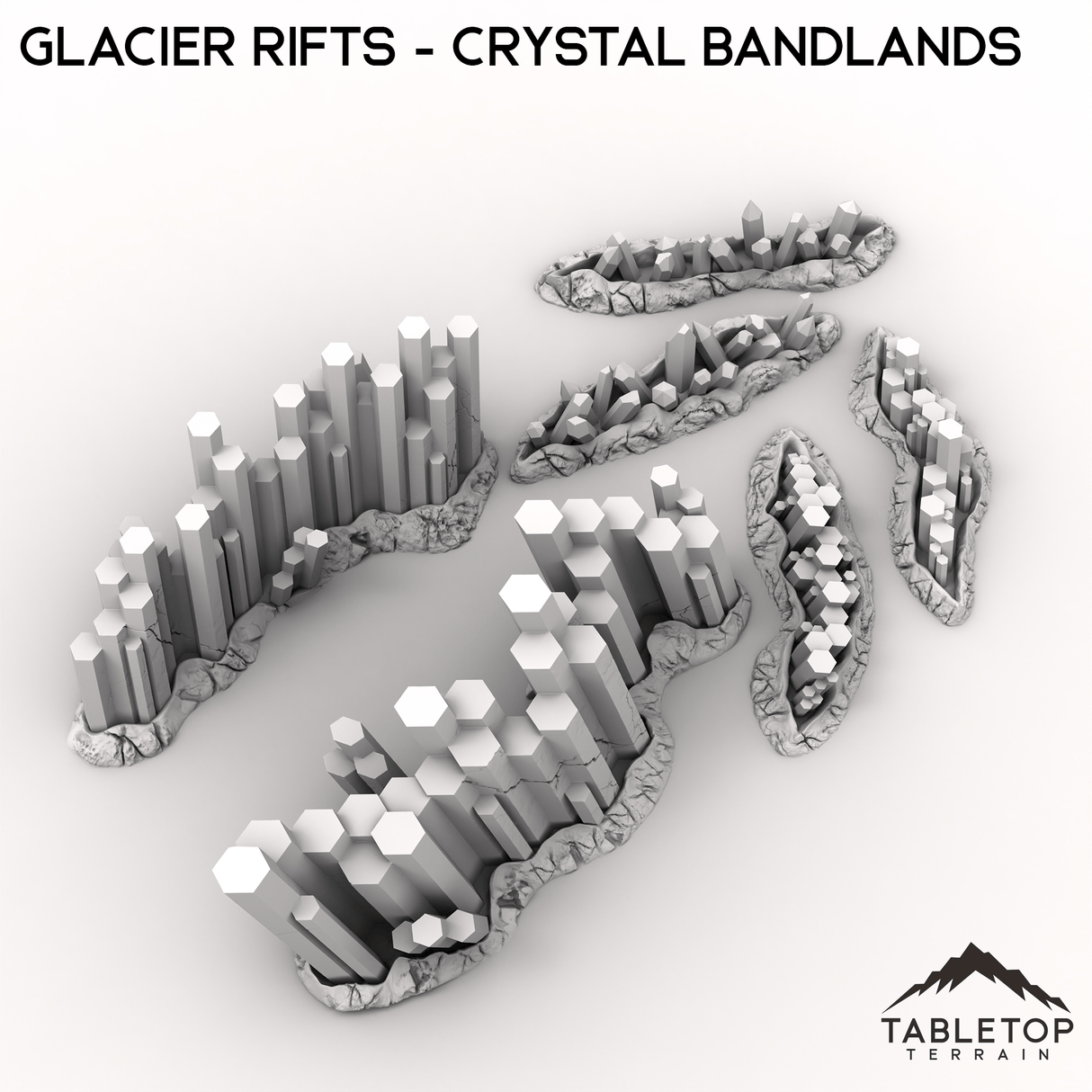 Tabletop Terrain Terrain Glacier Rifts - Crystal Bandlands