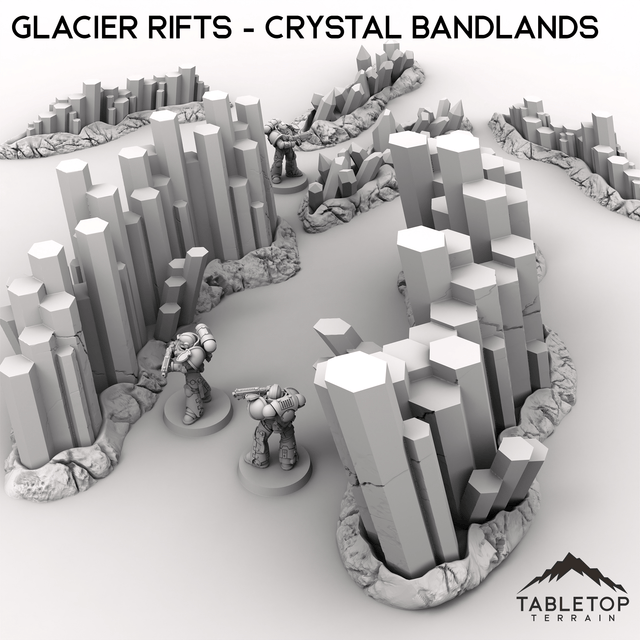 Tabletop Terrain Terrain Glacier Rifts - Crystal Bandlands