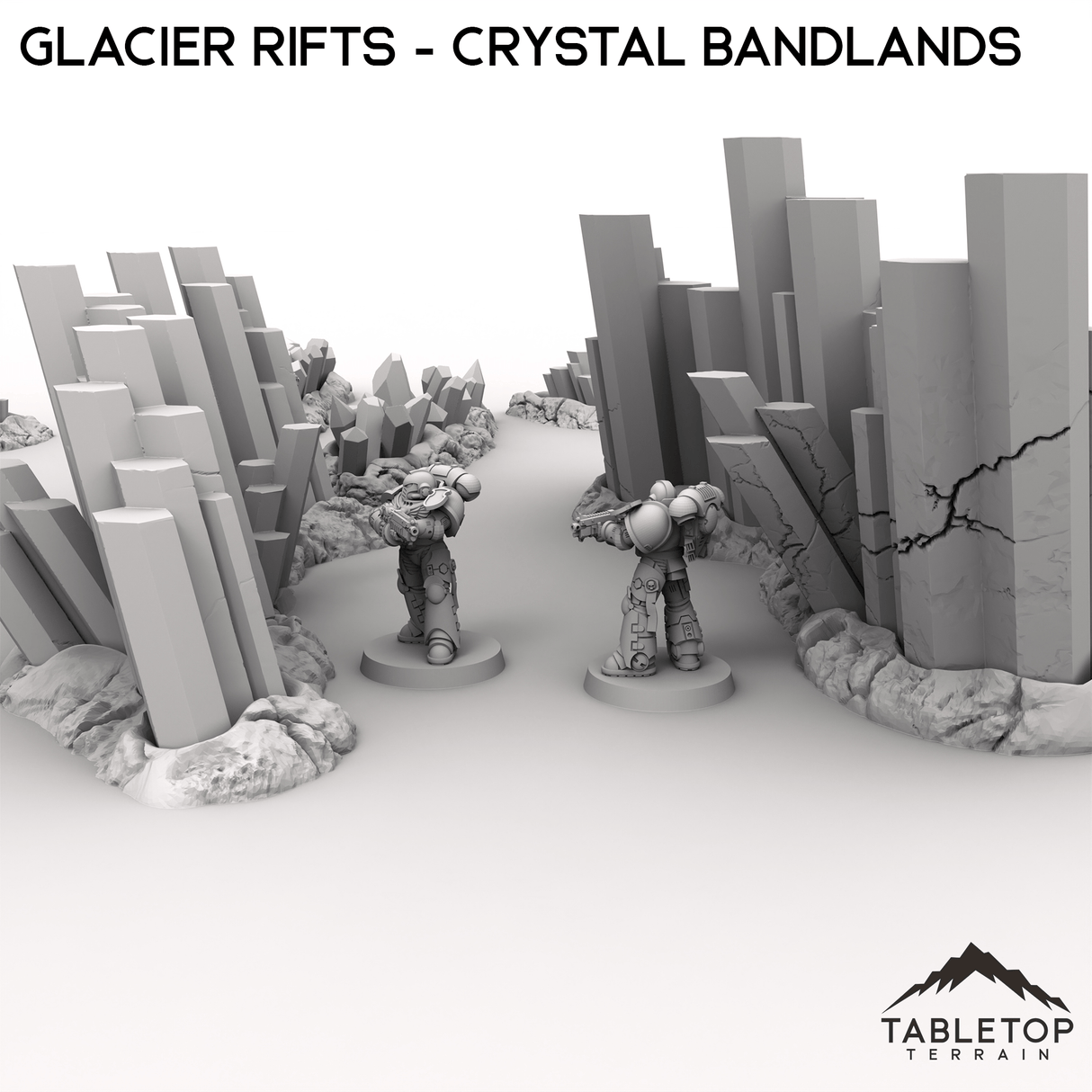 Tabletop Terrain Terrain Glacier Rifts - Crystal Bandlands