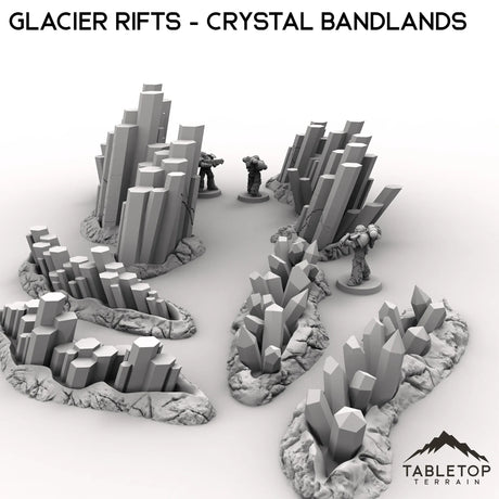 Tabletop Terrain Terrain Glacier Rifts - Crystal Bandlands