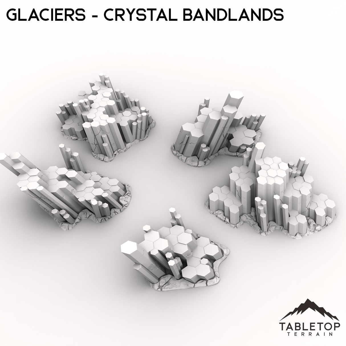 Tabletop Terrain Terrain Glaciers - Crystal Bandlands