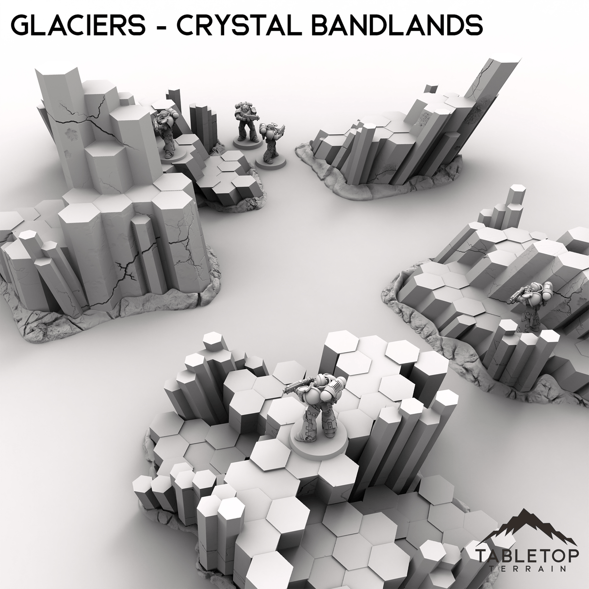 Tabletop Terrain Terrain Glaciers - Crystal Bandlands