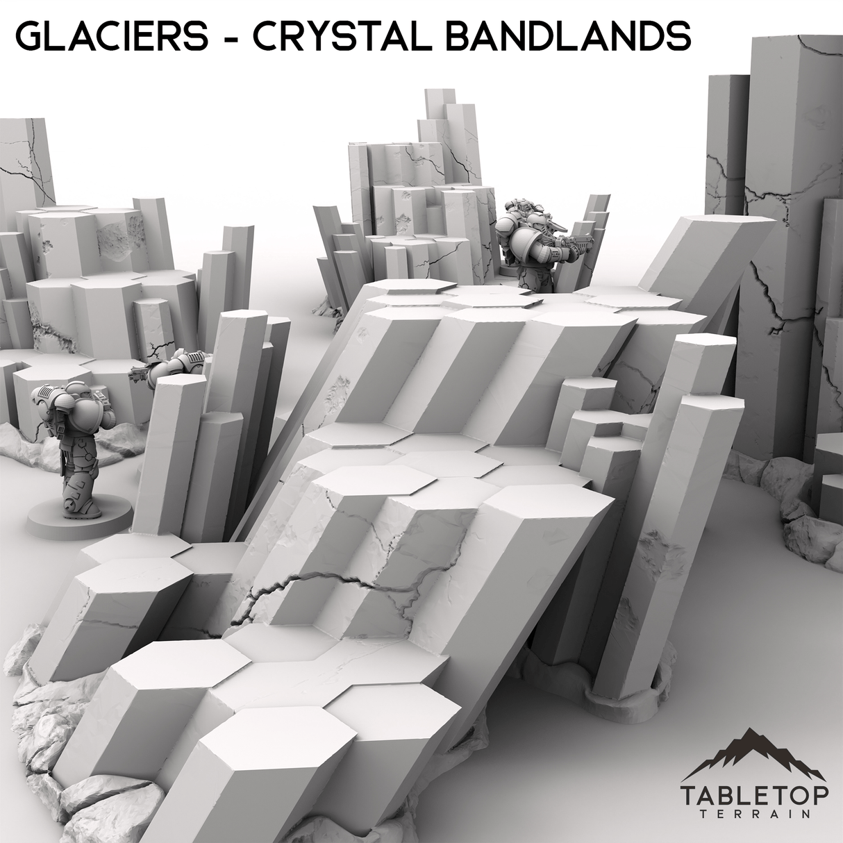 Tabletop Terrain Terrain Glaciers - Crystal Bandlands