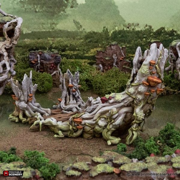 Tabletop Terrain Terrain Gloamwood Fort and Stairs - The Gloaming Swamp