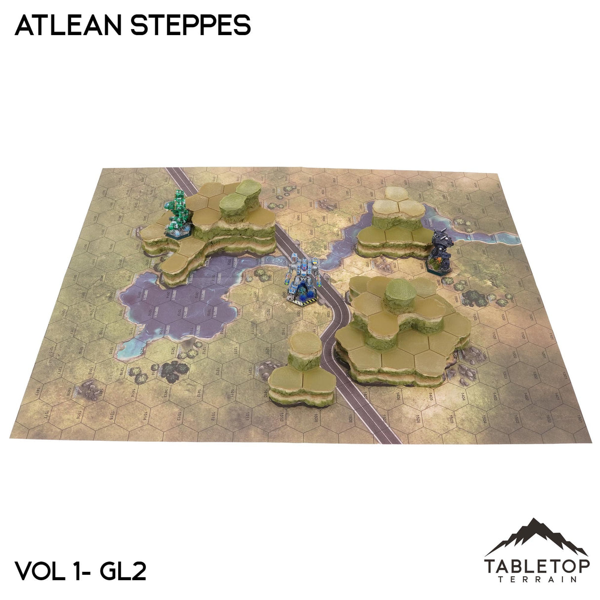 Tabletop Terrain Terrain Grasslands #2 Compatible Map Hill Sets - Atlean Steppes