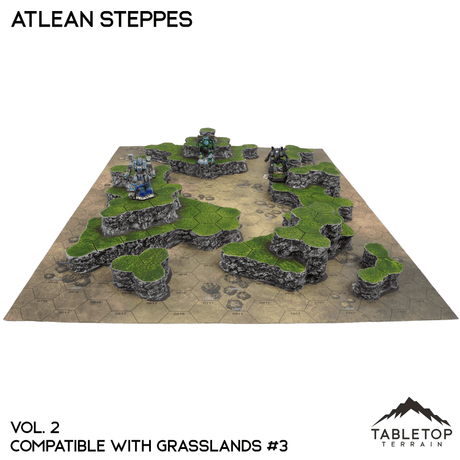 Tabletop Terrain Terrain Grasslands #3 Compatible Map Hill Sets - Atlean Steppes