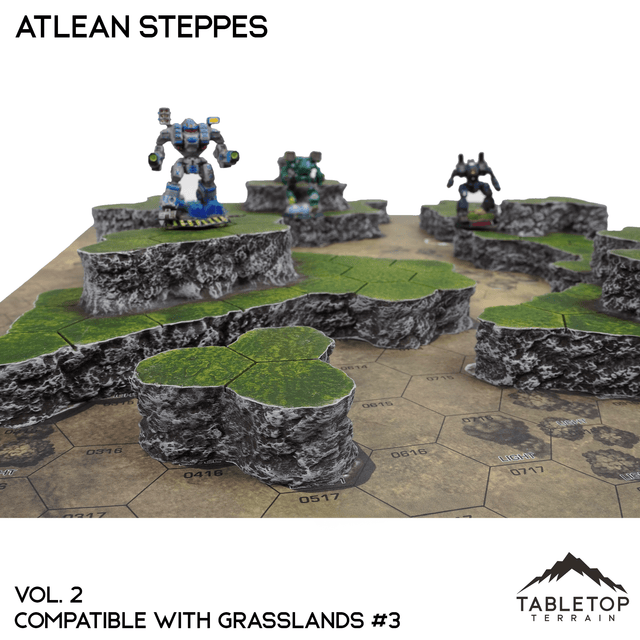 Tabletop Terrain Terrain Grasslands #3 Compatible Map Hill Sets - Atlean Steppes