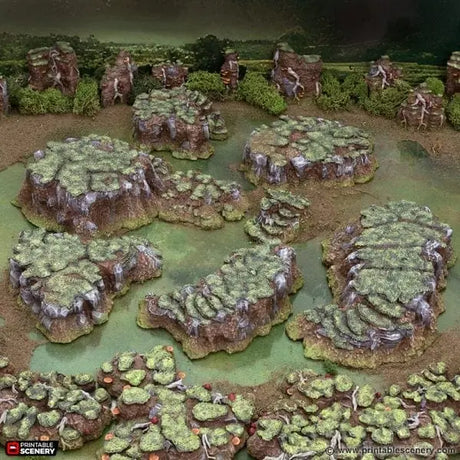 Tabletop Terrain Terrain Grassy Gnolls - The Gloaming Swamp