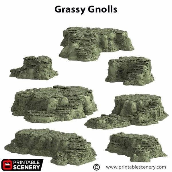Tabletop Terrain Terrain Grassy Gnolls - The Gloaming Swamp