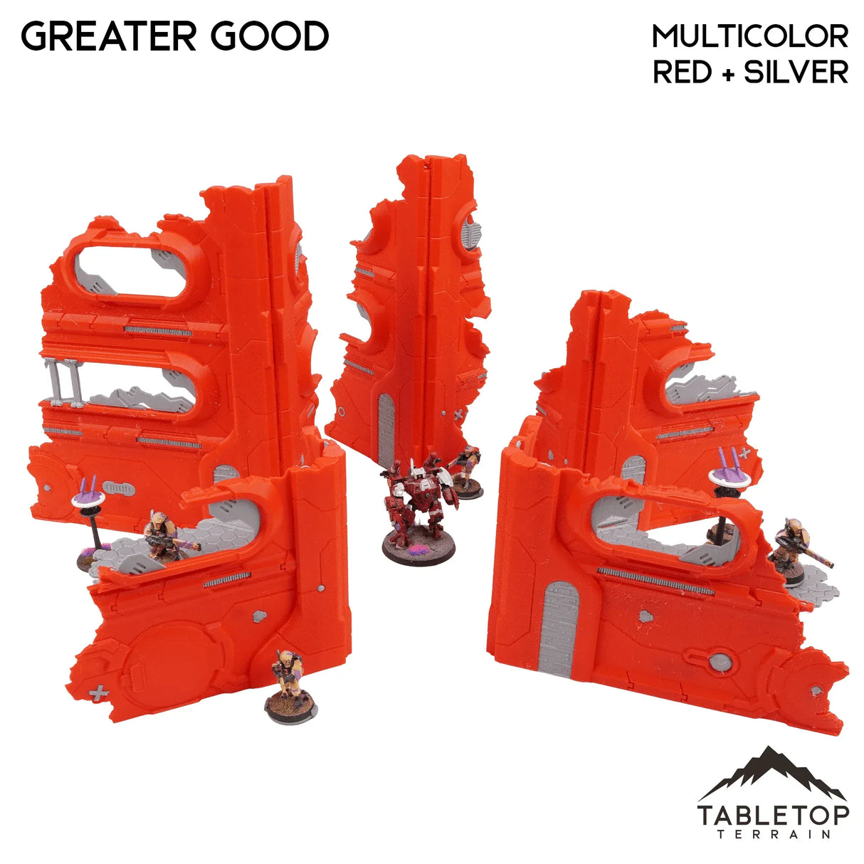 Tabletop Terrain Terrain Greater Good / Monocolor (Silver) Foldable Multicolor 10e Tournament Terrain