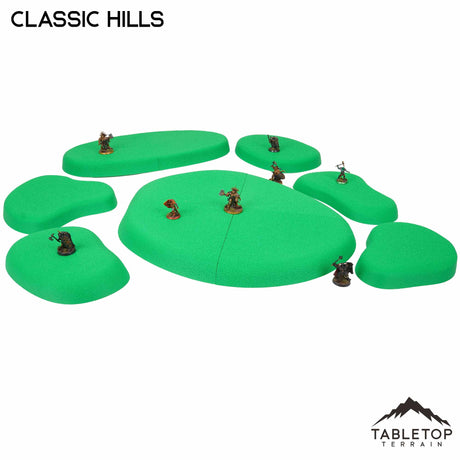 Tabletop Terrain Terrain Green / Full Set Classic Wargaming Hills