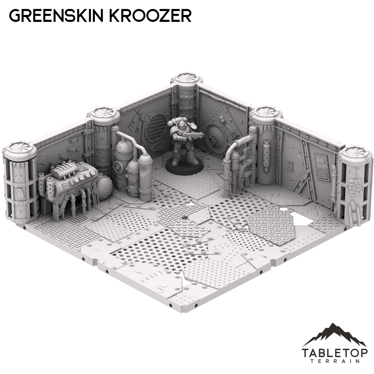 Tabletop Terrain Terrain Greenskin Kroozer Boarding Actions Compatible Terrain Set