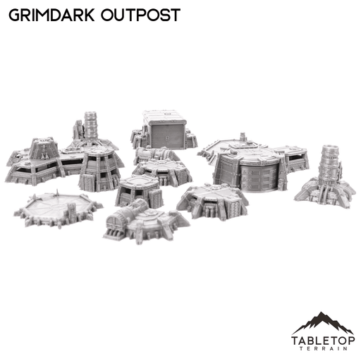 Tabletop Terrain Terrain Grimdark Outpost 8mm Small Scale Terrain Pack