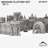 Tabletop Terrain Terrain Grimdark Platform Set - Smoke and Steel