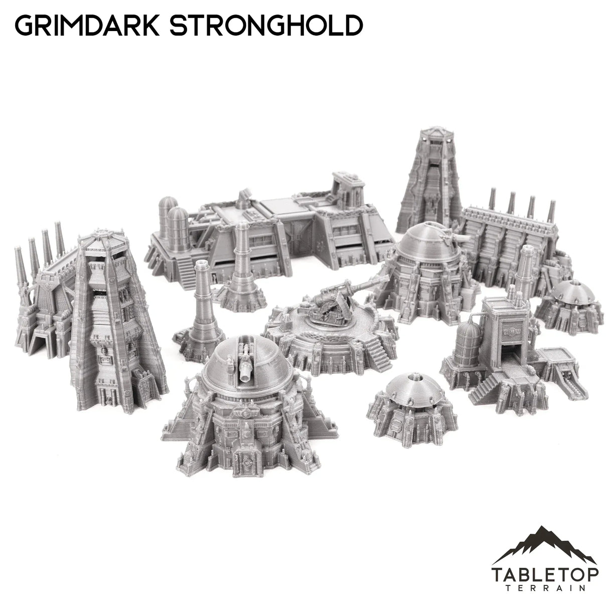 Tabletop Terrain Terrain Grimdark Stronghold 8mm Small Scale Terrain Pack