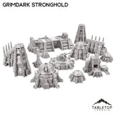 Tabletop Terrain Terrain Grimdark Stronghold 8mm Small Scale Terrain Pack