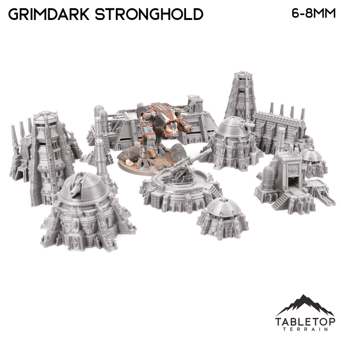Tabletop Terrain Terrain Grimdark Stronghold 8mm Small Scale Terrain Pack