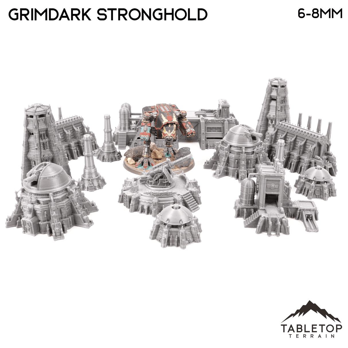 Tabletop Terrain Terrain Grimdark Stronghold 8mm Small Scale Terrain Pack