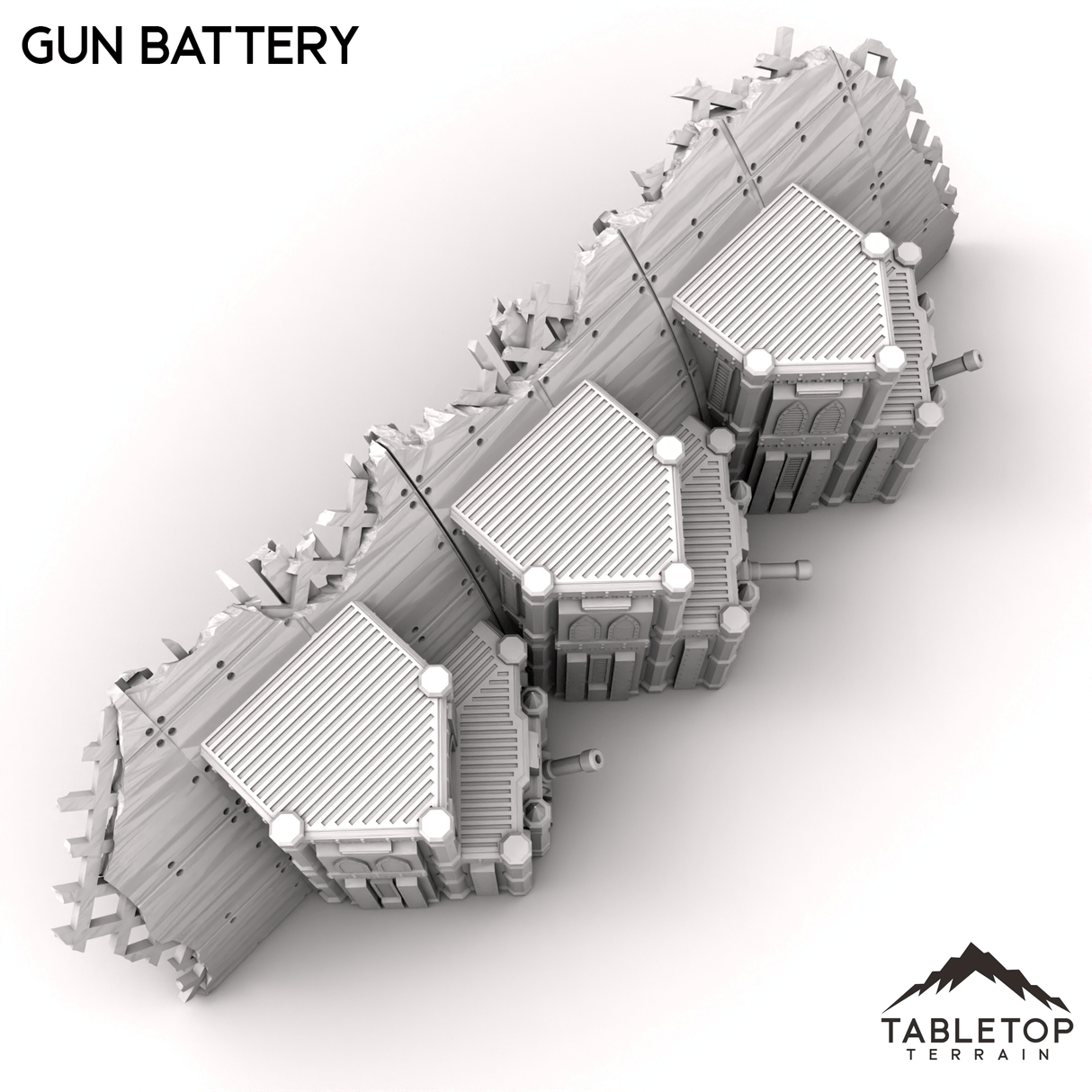 Tabletop Terrain Terrain Gun Battery - Abyssal Redeemer Crashed Flagship