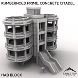 Tabletop Terrain Terrain Hab Block / 28/32mm Kumbernold Prime, Concrete Citadel