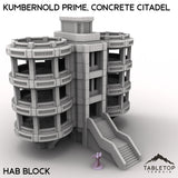 Tabletop Terrain Terrain Hab Block / 28/32mm Kumbernold Prime, Concrete Citadel