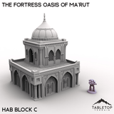 Tabletop Terrain Terrain Hab Block C / 28/32mm The Fortress Oasis of Ma'rut