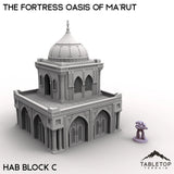 Tabletop Terrain Terrain Hab Block C / 28/32mm The Fortress Oasis of Ma'rut