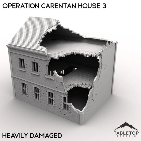 Tabletop Terrain Terrain Heavily Damaged / 32mm Operation Carentan House 3