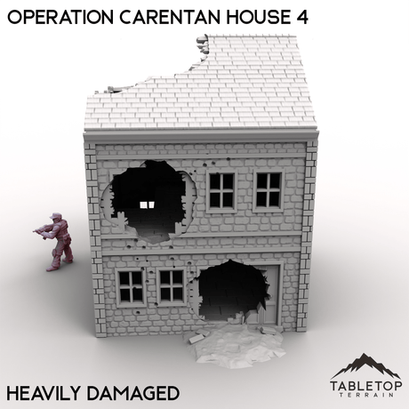 Tabletop Terrain Terrain Heavily Damaged / 32mm Operation Carentan House 4