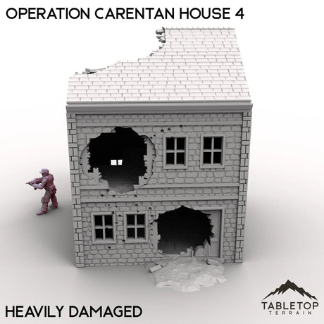 Tabletop Terrain Terrain Heavily Damaged / 32mm Operation Carentan House 4