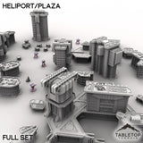 Tabletop Terrain Terrain Heliport/Plaza Full Set HEXTECH Heliport/Plaza - City Map Pack