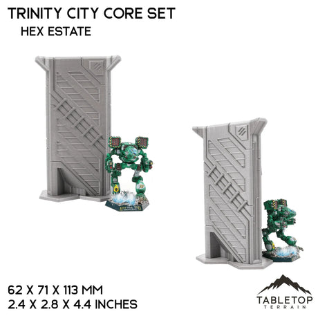 Tabletop Terrain Terrain Hex Estate HEXTECH Trinity City Core Set - 6mm