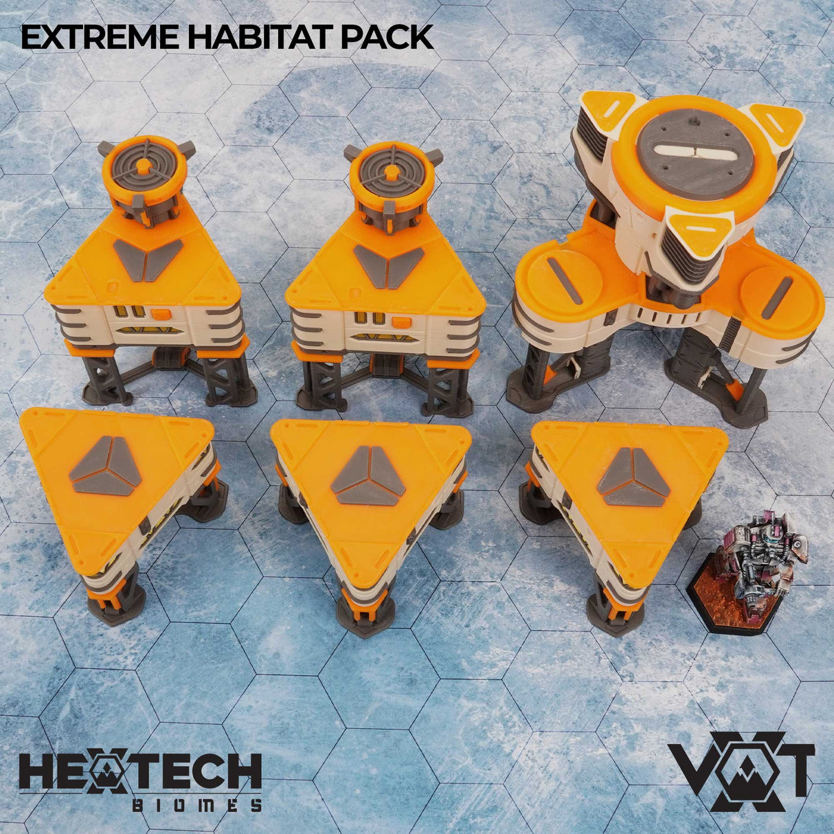 Tabletop Terrain Terrain HEXTECH Biomes - Extreme Habitat Pack - Rimewind Glacier