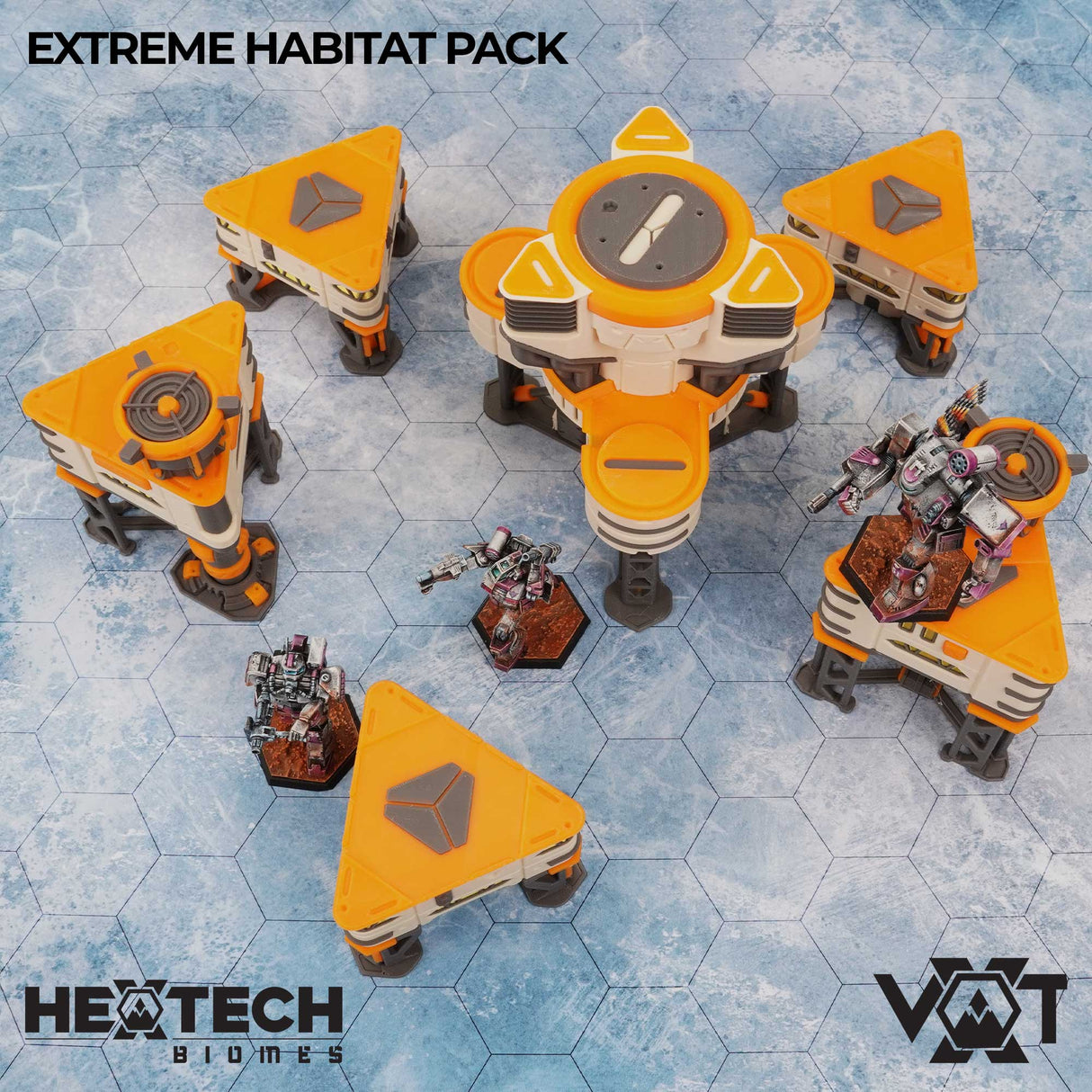 Tabletop Terrain Terrain HEXTECH Biomes - Extreme Habitat Pack - Rimewind Glacier