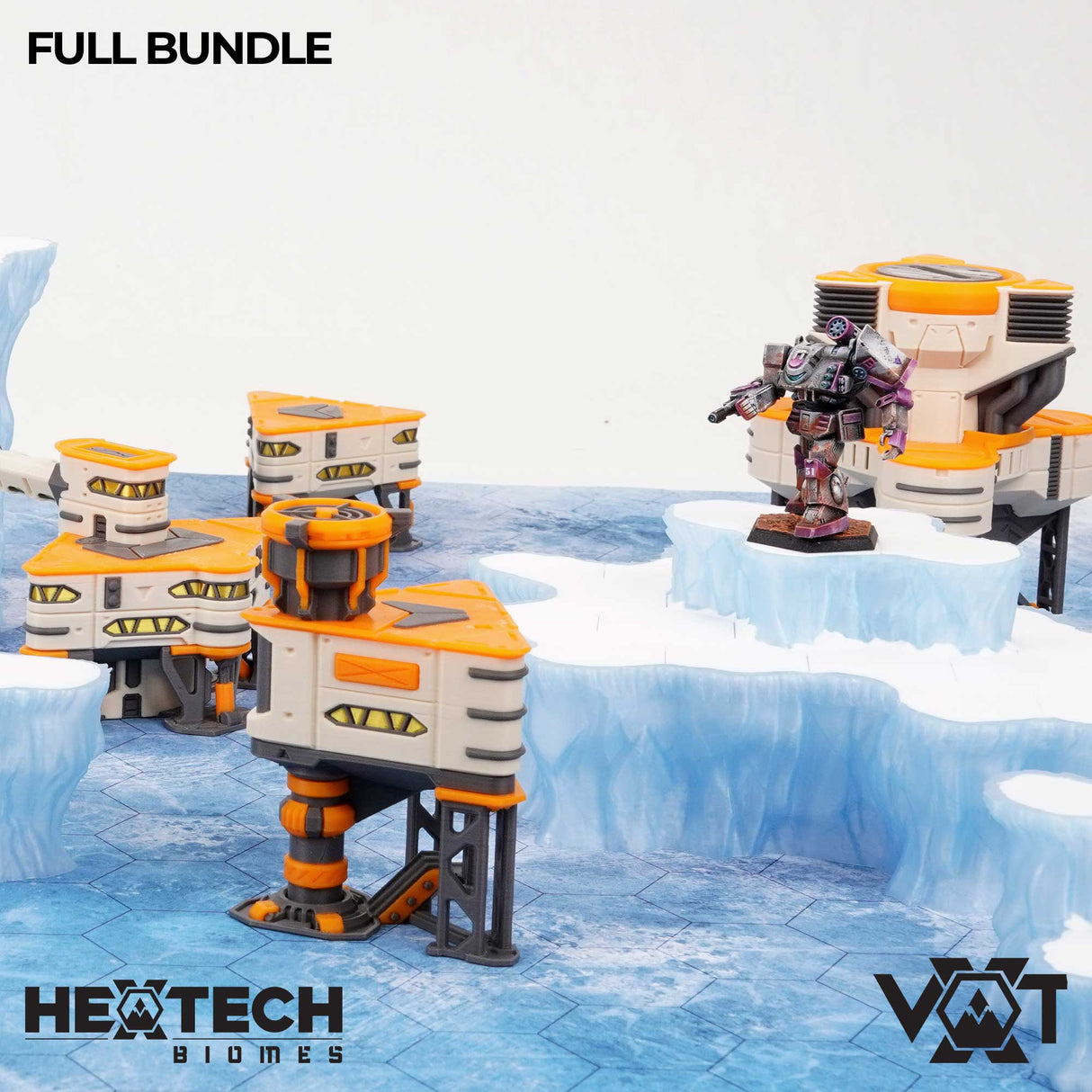 Tabletop Terrain Terrain HEXTECH Biomes - Full Bundle - Rimewind Glacier