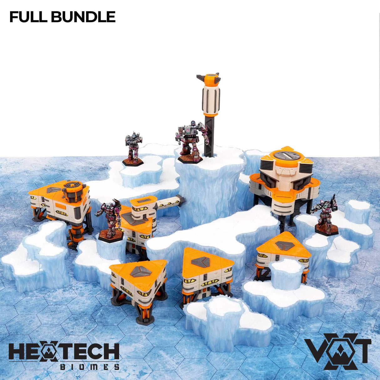 Tabletop Terrain Terrain HEXTECH Biomes - Full Bundle - Rimewind Glacier