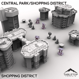 Tabletop Terrain Terrain HEXTECH Central Park/Shopping District - City Map Pack